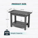 Waterproof Shower Bench, 24" Poly Lumber Shower Stool for Shaving Legs, Shower Chair Seat with Storage Shelf and Handles, Bathroom Bench for Inside Shower, Non-Slip (Grey) by TinyTreasures Baby Boutique