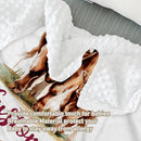 Custom Name Crib Bedding Set - Highland Cow Theme, Personalized Rose Floral Nursery Bedding 3-Piece Set– Soft Blanket, Fitted Sheet, Changing Pad Cover – for Newborns Girls Nursery Gifts by TinyTreasures Baby Boutique