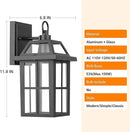 WIHTU Outdoor Wall Lantern, Waterproof Wall Sconce Light Fixtures, Porch Lights with Glass Shade, Exterior Light Fixtures, Aluminum Mount Lanterns, Anti-Rust Front Door Mount Lighting, 2 Pack by GreenHaven Gardens