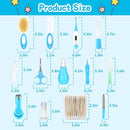 Baby Grooming Kit，Infant Safety Care Setwith Hair Brush Comb Nail Clipper Nasal Aspirator, Baby Essentials Kit for Newborn Girls Boys (14 PC-Blue Kit) by TinyTreasures Baby Boutique