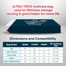 ZCHENBS® – Mattress Bags for Moving and Storage,Mattress Bag with Zippers,5 Mil Ultra-Thick Bed Bag,Waterproof,Anti-Tear,Heavy-Duty Mattress bag (Black, Full/Full XL-(2 Pack)) by TinyTreasures Baby Boutique