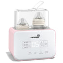 Baby Bottle Warmer, Gronwsy 8-in-1 Fast Milk Warmer with Timer Breastmilk or Formula, Fits 2 Bottles, Accurate Temperature Control, with Defrost, Sterili-zing, Keep, Heat Baby Food Jars Function by TinyTreasures Baby Boutique