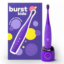 Burst Kids & Toddlers Electric Toothbrush (Purple) | Soft Bristles | Two Minute Timer | Rechargeable Battery | Easy-Grip Silicone Handle | 2 Modes for Healthy Smiles | Ages 3+ by TinyTreasures Baby Boutique