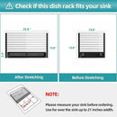 Roll Up Dish Drying Rack, Expandable (12.8"-23.8" D x 12.8" W) Stainless Steel Portable Over The Sink Dish Drainer for Kitchen Sink Counter, Foldable Sink Cover with Removable Utensil Holder by CozyNest Decor