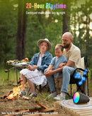 Portable Bluetooth Speaker Wireless with 9 Color Lights, 20H Playtime, Stereo Pairing, Deep Bass, IPX6 Waterproof, Bluetooth 5.3, Small Speaker for Home, Party, Outdoor, Camping, Beach, Gift by TinyTreasures Baby Boutique