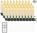 30 PCS Flameless LED Taper Candles Battery Operated Christmas Tree Candle Lights Electric Fake Candles with Remote Timer Perfect for Holiday Home Garden Wedding Parties Decor (30 PCS,Ivory) by GreenHaven Gardens