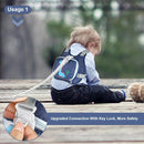 Toddler Harness Leash+ Anti Lost Wrist Link, Accmor Cute Dinosaur Kids Harness with Leash, Foldable Child Leash Baby Walking Wristband Assistant Strap Belt Hold Baby Boys Girls Close While Walking by TinyTreasures Baby Boutique