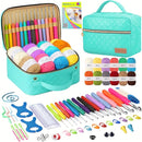 Yarniss Crochet Kits for Beginner, All-Inclusive Crochet Kit for Adults with 14 Size Ergonomic Crochet Hooks,12 Crochet Yarns Balls & Crochet Bag by TinyTreasures Baby Boutique