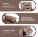Massage Recliner Chair with Heat and Massage, Soft Fabric Ergonomic Manual Reclining Chairs, Heavy Duty Reclining Sofa Chair with Side Pockets for Living Room (Tan) by CozyNest Decor