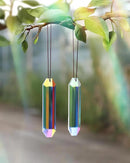 2 Pack Crystal Suncatcher, Hanging Sun Catcher Prism with String Suncatchers for Windows, Room, Outdoor, Car Mirror Garden Decor by GreenHaven Gardens