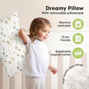KeaBabies Toddler Pillow with Pillowcase, Jumbo 14X20 - Soft Organic Cotton Toddler Pillows for Sleeping - Machine Washable - Perfect for Travel, Toddler Bed Set (Grasslands) by TinyTreasures Baby Boutique