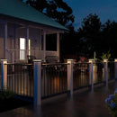 VOLISUN Solar Post Cap Light Outdoor,Solar Fence - Post Lights Waterproof for 4x4/5x5/6x6 Wooden/Vinyl Post,Black Deck Cap Light Solar Powered with Warm White for Garden/Patio/Porch 8pack by CozyNest Decor