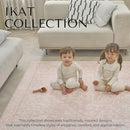 Baby Care Soft Rug (Prestige, Ikat - Inca Pink) 98'' x 59'' Original One-Piece Reversible Rollable Waterproof Play Mat for Infants, Babies, Toddler, and Kids by TinyTreasures Baby Boutique