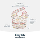 Tiny Twinkle Mess Proof Baby Bibs for Eating - Waterproof, Wipeable Bibs - Toddler Bibs - Travel Friendly - PFAS, PVC, BPA, Phthalate Free - Baby Food Bibs(3 Pack,Flutter) by TinyTreasures Baby Boutique