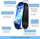Easy_Way Complete Skateboards- Standard Skateboards for Beginners Kids Boys Girls Teenager- 31''x 8''Canadian Maple Cruiser Pro Skate Board, Skateboards by TinyTreasures Baby Boutique