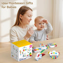 Baby Toys 0-6-12 Months: 5 in 1 Infant Musical Rtattle Teething Toys Sensory Learning Toys with Sounds, Newborn Shower Gifts for Boys & Girls by TinyTreasures Baby Boutique
