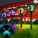 CINOTON RGBW Solar Landscape Pathway Outdoor Lights with 3 Lighting Modes, IP65 Waterproof LED Solar Powered Wall Lights for Garden Yard Lawn Path Driveway Pool Backyard Warm White & Multicolor 4 Pack by GreenHaven Gardens
