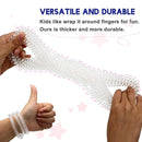 Chew Necklaces for Sensory Kids, 12 Pcs Clear Coil Chewy Necklaces Stretchy Bracelet for Boys Girls with Autism ADHD SPD,Oral Motor Chewable Necklace Reduce Anxiety and Fidgeting Stress by TinyTreasures Baby Boutique