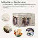 Highland Cows Storage Basket Cube Storage Bins Organizer Bag Collapsible Closet Shelf Baskets with handle for Baby Cloth Pet Toy Book 14.2×10.2×8.3 IN by TinyTreasures Baby Boutique
