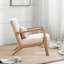 INZOY Mid-Century Modern Accent Chair Set of 2, Upholstered Living Room Chairs with Waist Cushion, Reading Armchair for Bedroom Sunroom by CozyNest Decor