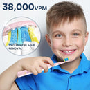 SEAGO Kids Electric Toothbrush, Rechargeable Sonic Soft Bristle Toothbrushes with 8 Brush Heads, DIY Stickers and 5 Modes, Ideal for Kids and Children, Ages 3–12,SG2303(Pink) by TinyTreasures Baby Boutique
