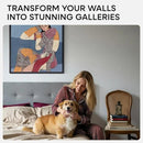 Homeforia 20x20 Black Wood Frame, High End Oak 20 x 20 Square Picture Frames with Mat 16 by 16 inches Photo, 20by20 Black Wooden Poster Frames Matted to 16x16 Print, Tempered Glass, Wall Kit, Set of 1 by CozyNest Decor