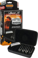 Hohner Special 20 Harmonica - Keys of G, A, C, D, E Bundle with Case, Zip Pouch, Key Stickers, Manual and Austin Bazaar Polishing Cloth by TinyTreasures Baby Boutique