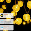 Solar Lantern String Lights Waterproof Outdoor, 40ft 40Led Warm White & Multi-Color Garden Lights Hanging Hemp Rope Nylon Lanterns with Remote, Timer for Yard, Balcony, Fences, Porch, Patio, Party by GreenHaven Gardens