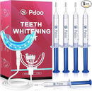 Professional Teeth Whitening Kit with 5 Teeth Whitening Gel, LED Accelerator Light & Rechargeable Design - Enamel Safe Gel, Custom Trays, Fast Results for Sensitive Teeth - Whitening Gel Kit by CozyNest Decor