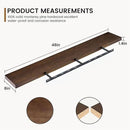 48 Inch Fireplace Mantel - 8 Inch Deep Rustic Premium Solid Pine Wood Floating Shelf - Farmhouse Wall Mounted Display Shelf - Heavy-Duty Metal Bracket - 48"W x 8"D - Set of 1 - American Walnut Color by CozyNest Decor