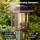 XMCOSY+ Solar Pathway Lights Outdoor Waterproof IP65 - Dual-Tone 25 LM LED Solar Garden Lights for Yard, Glass Outdoor Lighting for Garden Patio Yard Landscape Walkway Driveway Lawn Decor (Warm White) by CozyNest Decor