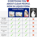 The Clean People Liquid Laundry Detergent - Recyclable Packaging, Stain Fighting - Ultra Concentrated, Laundry Soap - Fragrance Free, 50 fl oz by TinyTreasures Baby Boutique