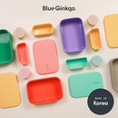 BLUE GINKGO Silicone Lunch Box Set – Durable Heavy-Duty Silicone Bento Box, Microwave, Freezer, Dishwasher Safe – Airtight, BPA Free (Made in Korea, Coral) by TinyTreasures Baby Boutique