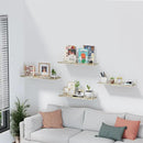 Floating Shelves for Wall Set of 4, Different Sizes Mounted Wood Floating Shelf, Wall Shelves for Living Room, Bedroom, Bathroom, Kitchen, Farmhouse Decor, Office by CozyNest Decor