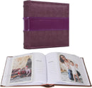 RECUTMS Photo Album 4x6 with Writing Space 100 Photos Photo Book, Leather Cover Picture Album with Memo Areas for Wedding Anniversary Family Baby Couple Valentines Graduation Travel (Purple) by TinyTreasures Baby Boutique