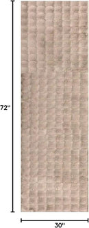 nuLOOM Jeni Checkered 2'6" x 6' Machine Washable Runner Rug for Living Room Bedroom Dining Room Entryway Hallway Kitchen, Taupe by CozyNest Decor