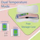 Amplim Non-Contact Forehead Thermometer for Adults, Kids & Infants | Ampmed No-Touch Medical Grade Temporal Fever Thermometer with Case, Nurse Accessories for Work, FDA-Cleared Pink Termometro Digital by TinyTreasures Baby Boutique