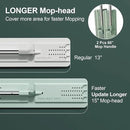 JOYMOOP Mop and Bucket with Wringer Set for Floor Cleaning and Wall Cleaner, Flat Mop and Bucket System Set with 2 Mops and 8 Large Microfiber Pads - Green by CozyNest Decor