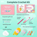 Mewaii Crochet Kit for Beginners Level 2 with 40% Extra Eco-Friendly Pre-Started Easy Yarn, Step-by-Step Video Tutorials for Adults and Kids (Summer Duck) by TinyTreasures Baby Boutique