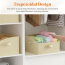 Lifewit Storage Baskets for Shelves, 6 Packs Non-woven Fabric Trapezoid Closet Organizer Bins with Handles, Foldable Clothing Containers Box for Clothes, Toy, Towel, Book, DVD, Hats, Small-Beige by TinyTreasures Baby Boutique