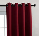 MIUCO Room Darkening Textured Blackout Curtains for Living Room 2 Panels 52x63 Inch Long Burgundy by TinyTreasures Baby Boutique