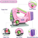 Kids Construction Tool Set for 3 4 5 6 7 Year Old Boys Girl,Pink Preschool Pretend Play Tool,Pretend Play Tools Set Toddler Toys,with Electric Drill Chainsaw、Electric Drill,Toy Tools Gifts for Kids by TinyTreasures Baby Boutique