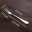 Crab Stainless Steel Forks,Small Appetizer Fork 3 Prong Tasting Escargot Forks Portable Cocktail Salad Fruit Forks for Kitchen Accessory Wedding Party,Set of 12, 4.8 Inches by CozyNest Decor
