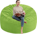 3FT Bean Bag Chair, Comfy Bean Bag Chairs with Memory Foam Filled, Fluffy Beanbag Sofa with Dutch Velvet Cover, Round BeanBag Chairs for Living Room, Playroom - Lime by TinyTreasures Baby Boutique