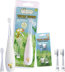 Jack N' Jill Tickle Tooth Toddler Electric Toothbrush with Replacement Head - Gentle Cleaning, Made for Tiny Teeth, LED Inspection Light, for Babies & Kids, Extra Soft Bristles - (1 Pack) by TinyTreasures Baby Boutique
