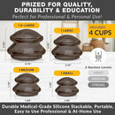 Silicone Cupping Therapy Set Professional Massage Cupping Cups for Cupping Therapy 4 Cup Kit for Massage, Myofascial Release, Cellulite Reduction (Lure Onyx) by CozyNest Decor