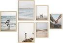 HAUS AND HUES Photo Frame Set - of 6 Picture Set, Bulk Frames, Collage for Wall, Gallery Wall Frames Pack (Three 8x10, Three 11x14 Beige) by CozyNest Decor