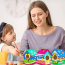hapray 12 Pack Bird House Kit, DIY Birdhouse Kits, Wooden Crafts Arts for Children to Build and Paint (Includes Paints & Brushes) for Kids Girls Boys Toddlers Christmas Gift by TinyTreasures Baby Boutique