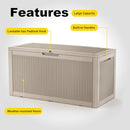 102 Gallon Outdoor Storage Box Waterproof, UV Resistant Resin Deck Box with Hydraulic Rod, Lockable Design and Enhanced Durability for Patio, Garden, and Poolside Use by CozyNest Decor