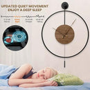 Large Modern Wall Clock,Wall Clocks for Living Room Decor,Classical Silent Metal Minimalist Walnut Dial,Big Decorative Farmhouse Pendulum Wall Clock With Walnut Pointers for Office,Dining Room by CozyNest Decor